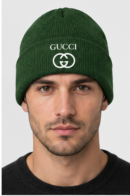 Gucci Cuffed Beanie Hat | Color: Forest Green | Image 3