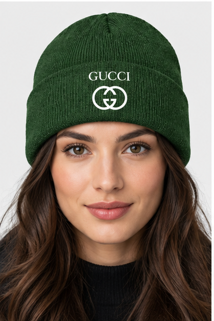 Gucci Cuffed Beanie Hat | Color: Forest Green | Image 4