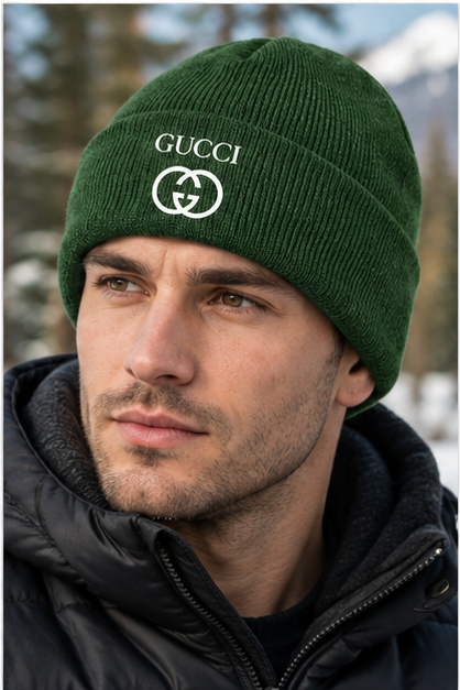 Gucci Cuffed Beanie Hat | Color: Forest Green | Image 5