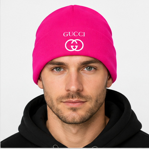 Gucci Cuffed Beanie Hat | Color: Hot Pink | Image 3