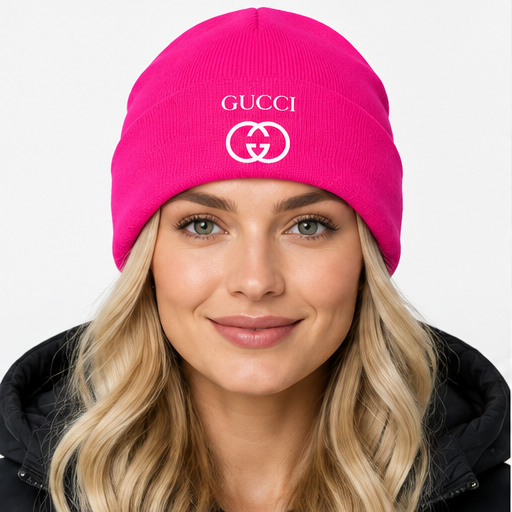 Gucci Cuffed Beanie Hat | Color: Hot Pink | Image 4