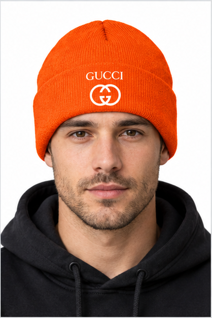 Gucci Cuffed Beanie Hat | Color: Orange | Image 3