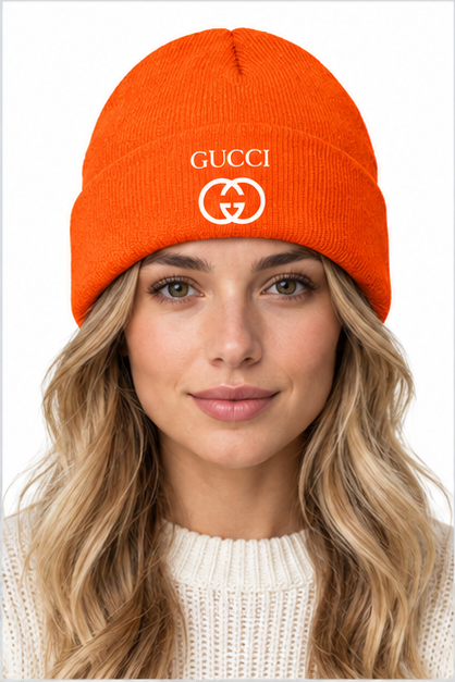 Gucci Cuffed Beanie Hat | Color: Orange | Image 4