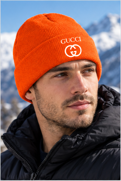 Gucci Cuffed Beanie Hat | Color: Orange | Image 5