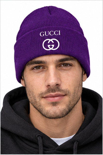 Gucci Cuffed Beanie Hat | Color: Purple | Image 3