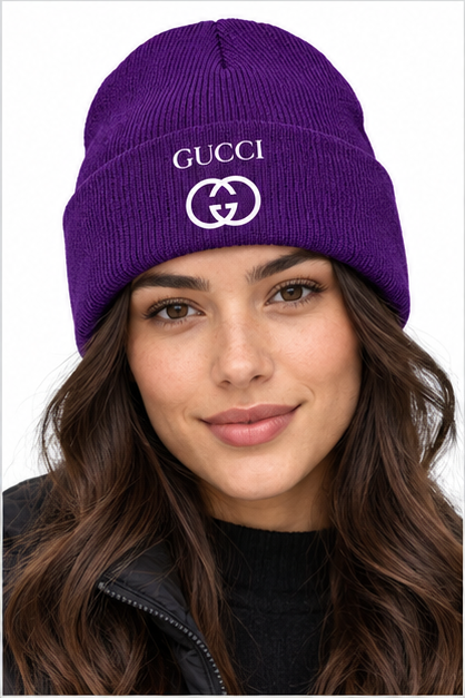 Gucci Cuffed Beanie Hat | Color: Purple | Image 4