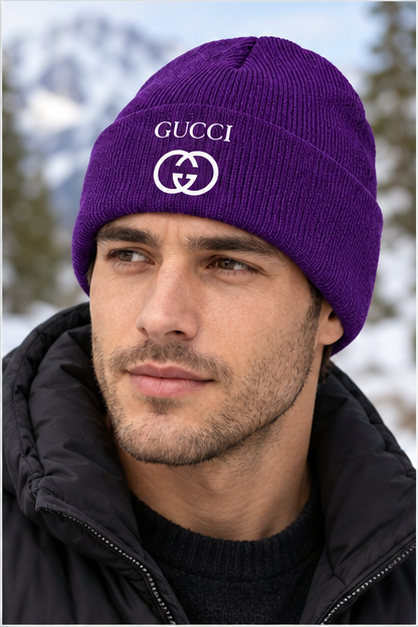 Gucci Cuffed Beanie Hat | Color: Purple | Image 5