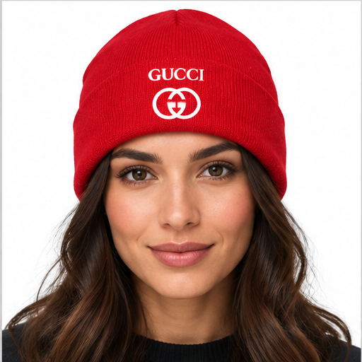 Gucci Cuffed Beanie Hat | Color: Red | Image 4