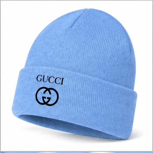 Gucci Cuffed Beanie Hat | Color: Sky Blue | Image 2