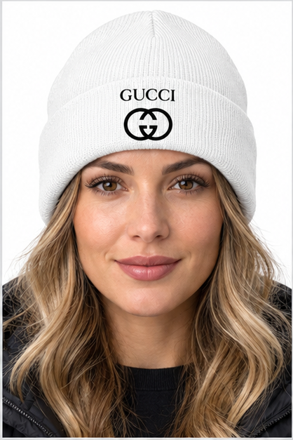 Gucci Cuffed Beanie Hat | Color: White | Image 4