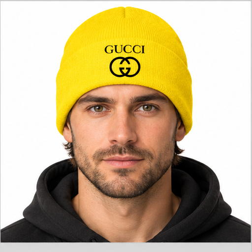 Gucci Cuffed Beanie Hat | Color: Yellow | Image 3