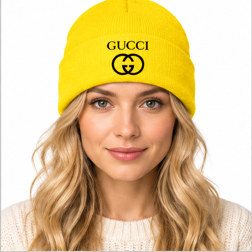 Gucci Cuffed Beanie Hat | Color: Yellow | Image 4