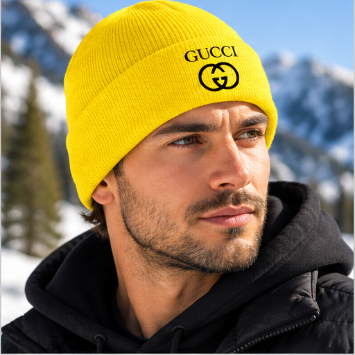 Gucci Cuffed Beanie Hat | Color: Yellow | Image 5