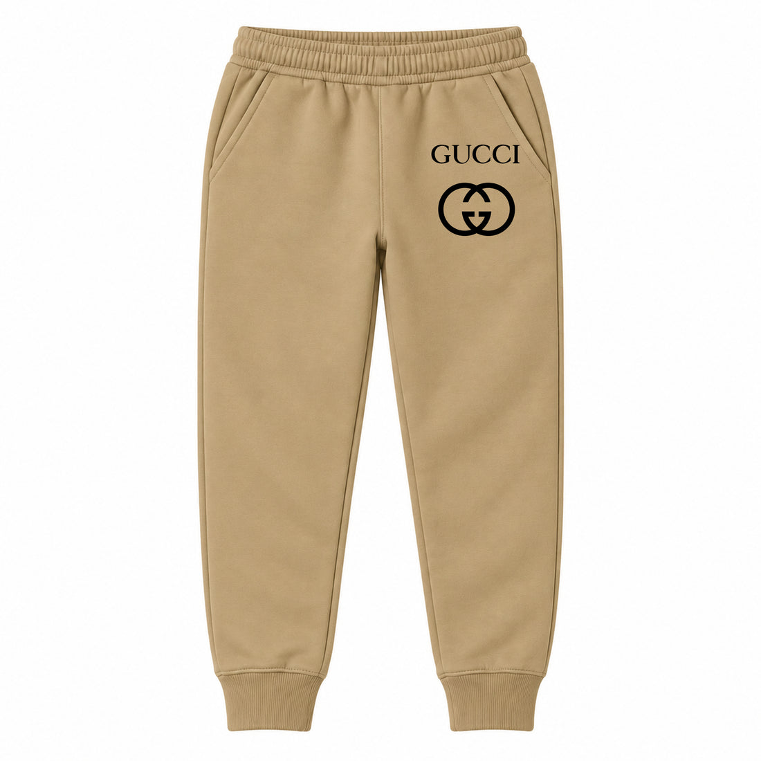 Gucci youth jogger sweatpants, Khaki, Youth Large ages 10–12