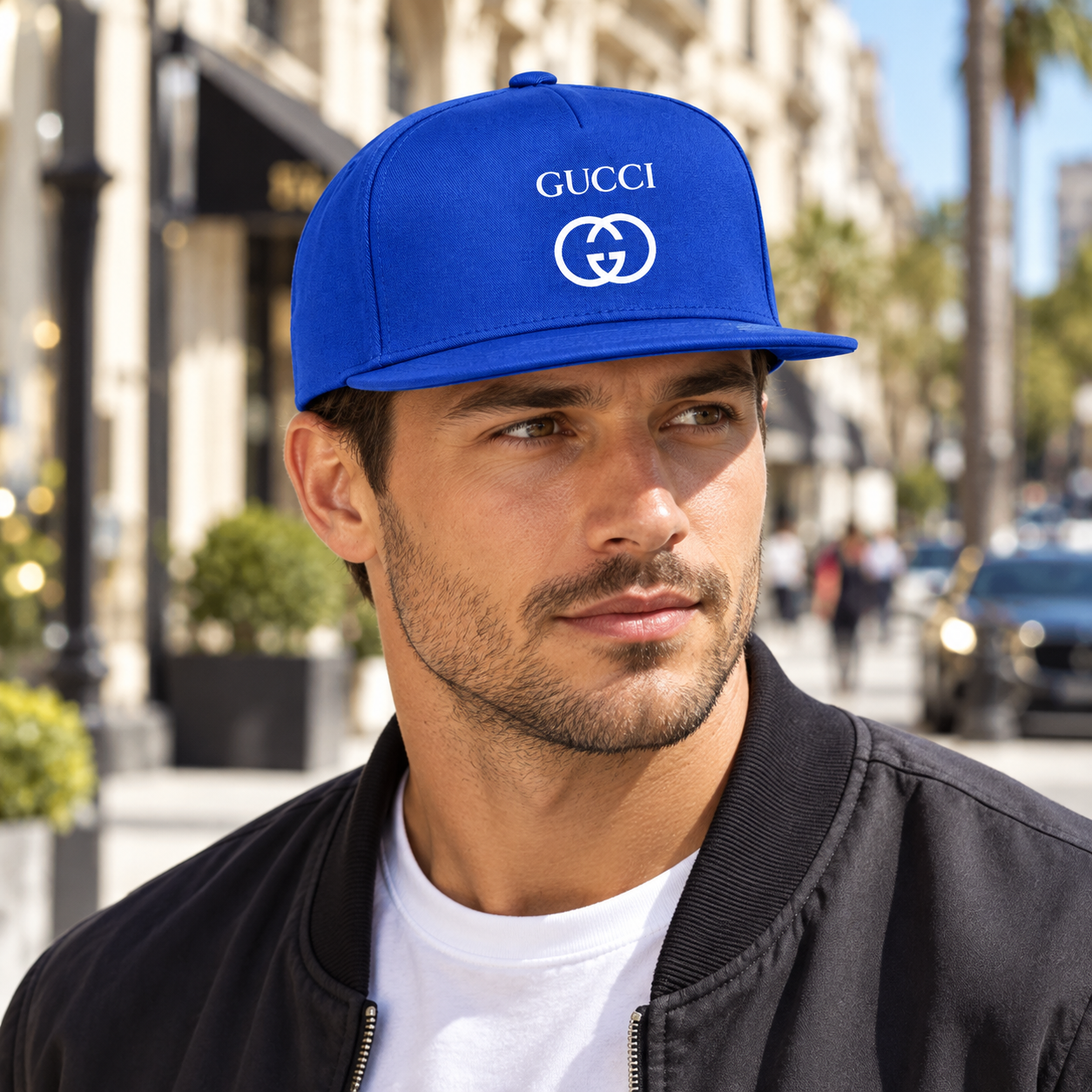 Gucci Snapback Hat | Color: Blue | Image 3