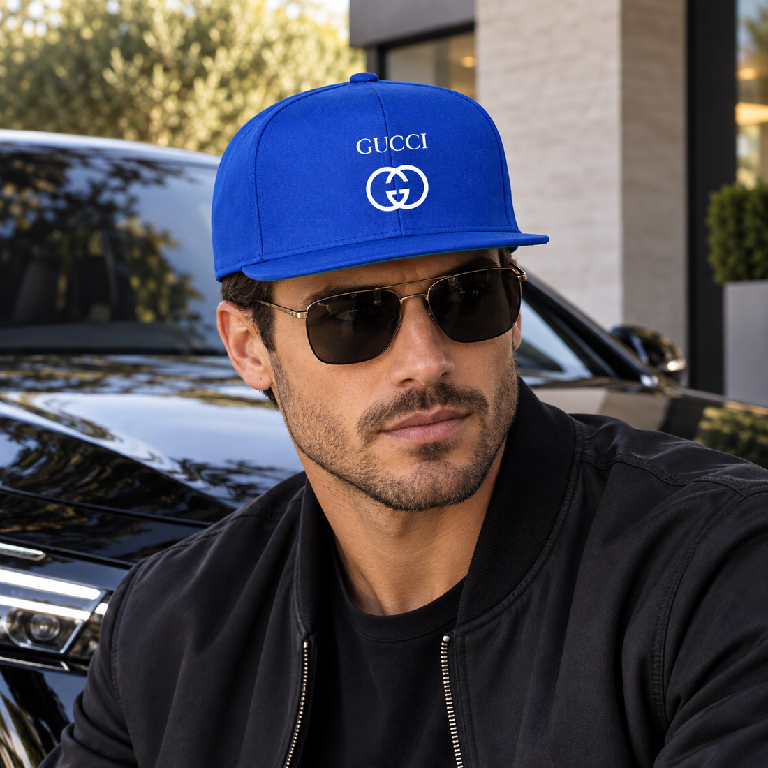 Gucci Snapback Hat | Color: Blue | Image 4