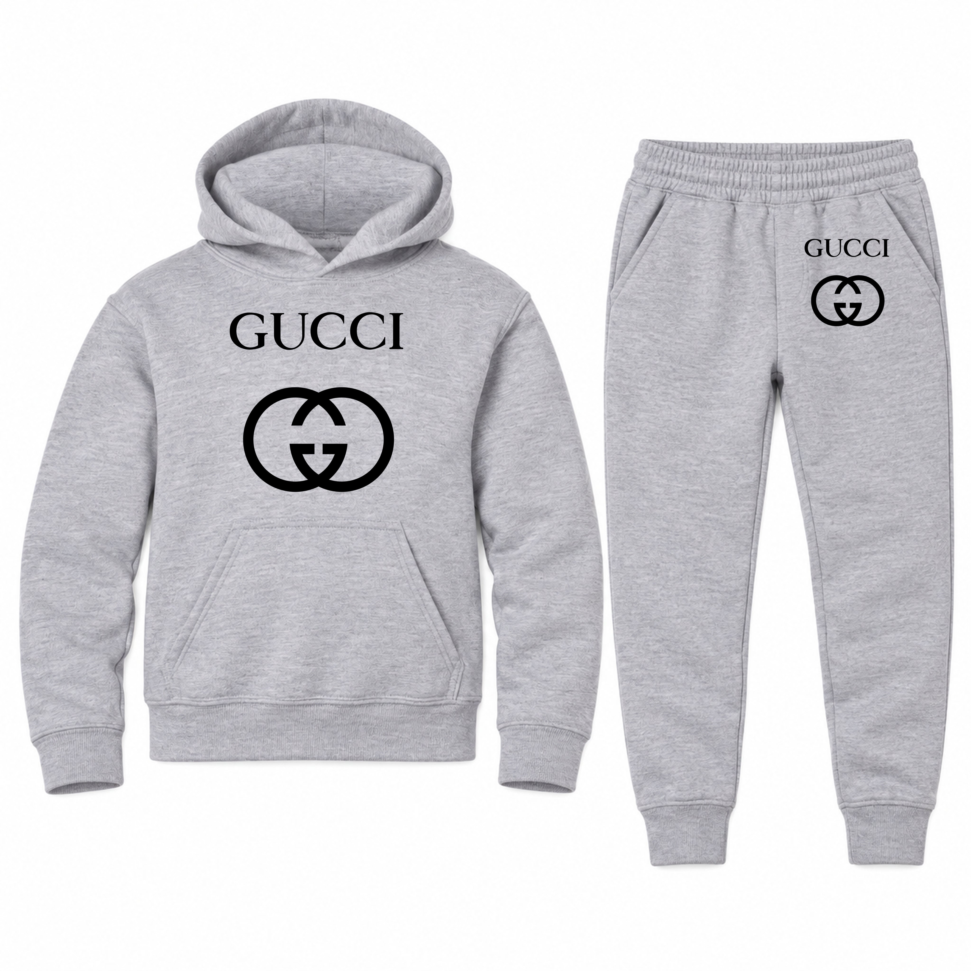 Gucci Youth Hoodie Jogger Set | Sports Grey | Youth Large, ages 10–12