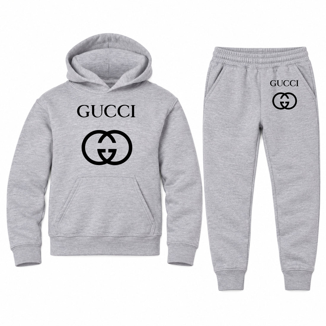 Gucci Youth Hoodie Jogger Set | Sports Grey | Youth Large, ages 10–12