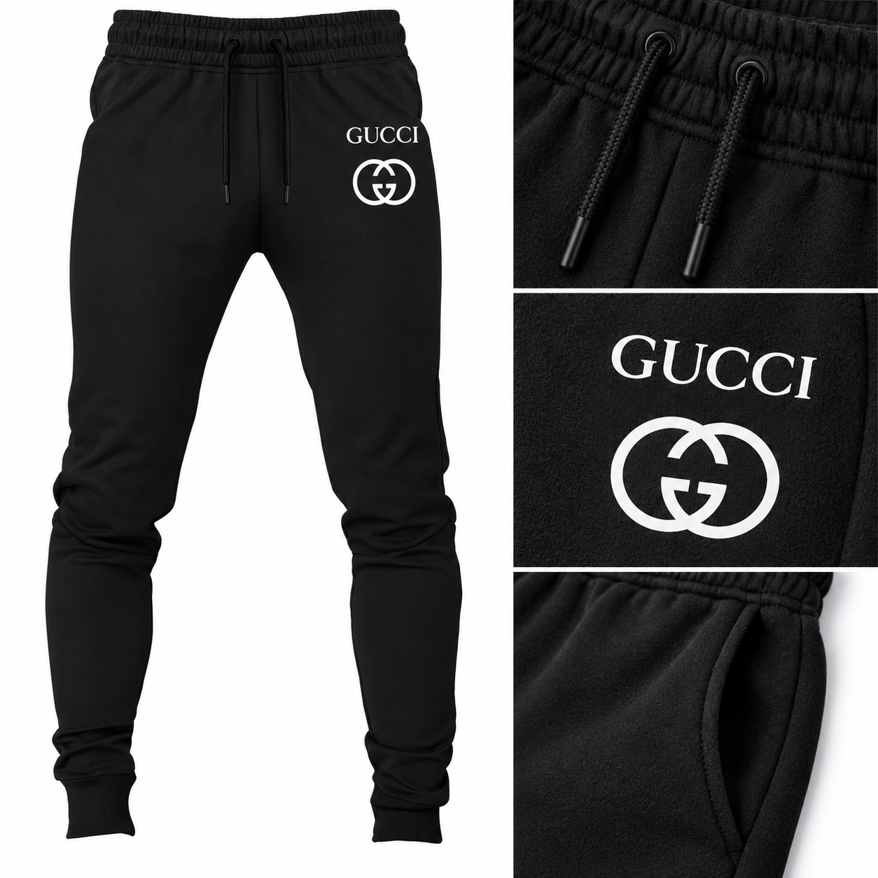 Men's Gucci Sweatpants - Black - Image 3