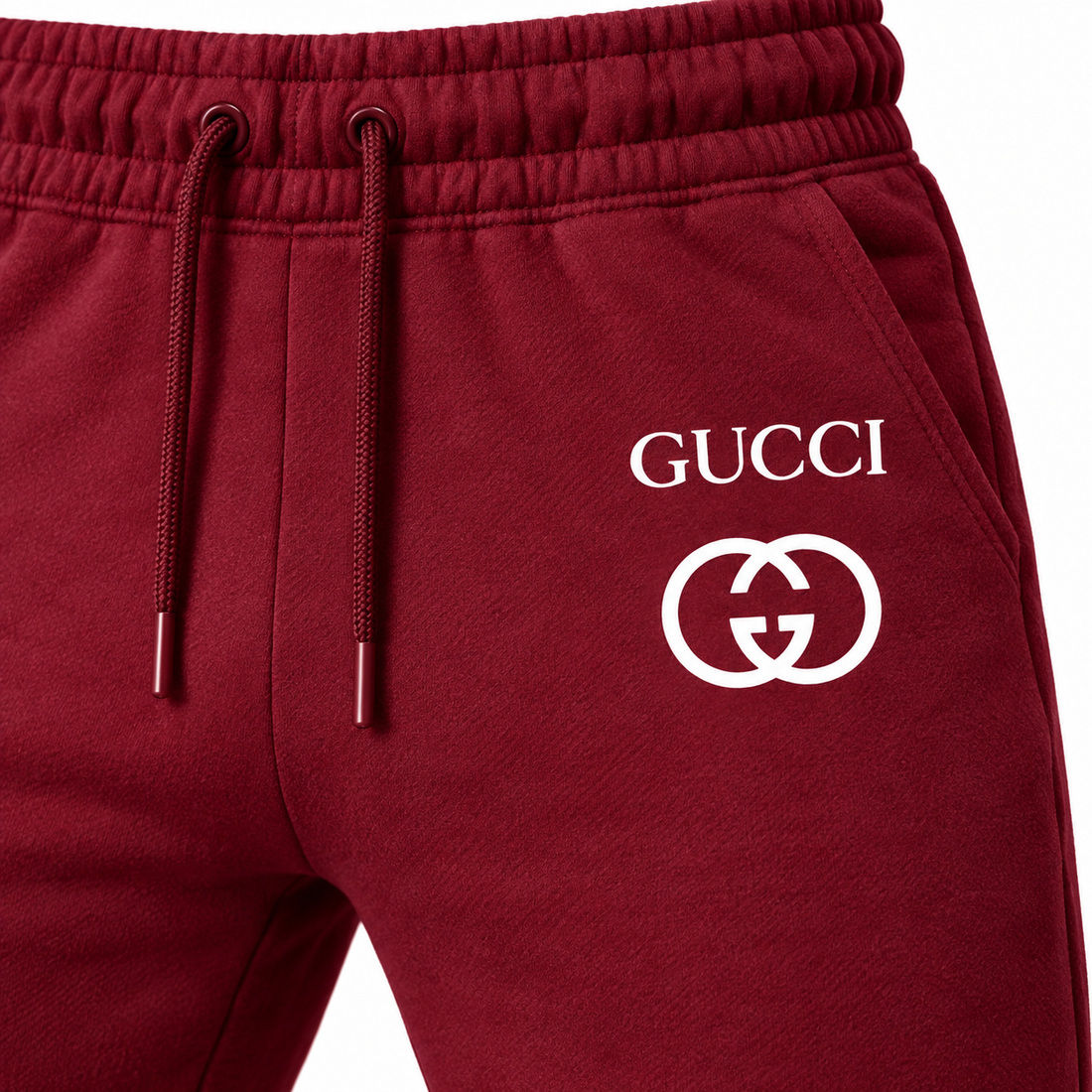 Men's Gucci Sweatpants - Burgundy - Image 3