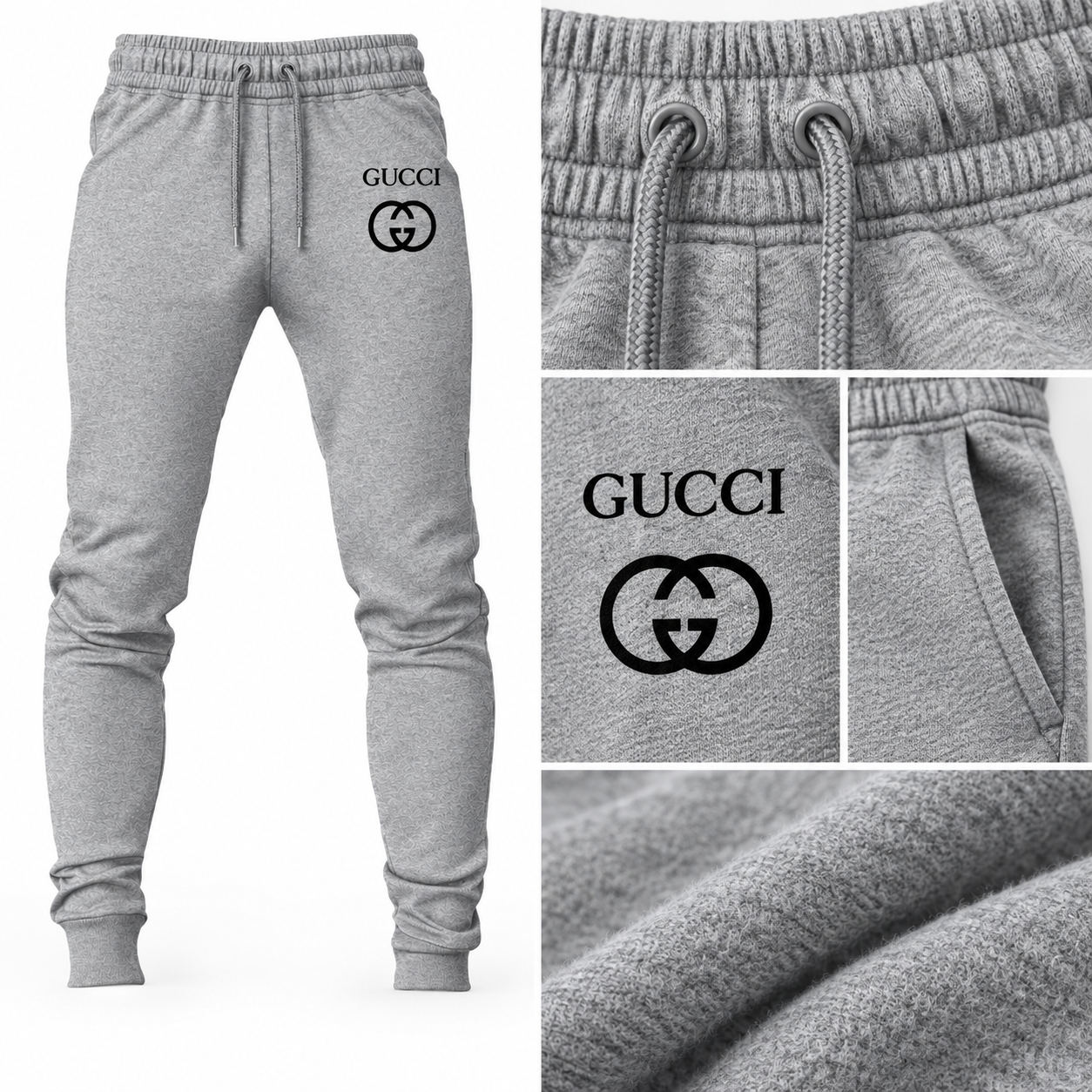 Men's Gucci Sweatpants - Grey - Image 3