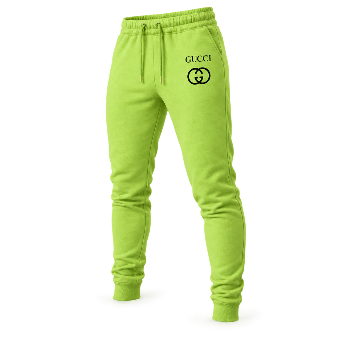 Men's Gucci Sweatpants - Lime Green - Image 4