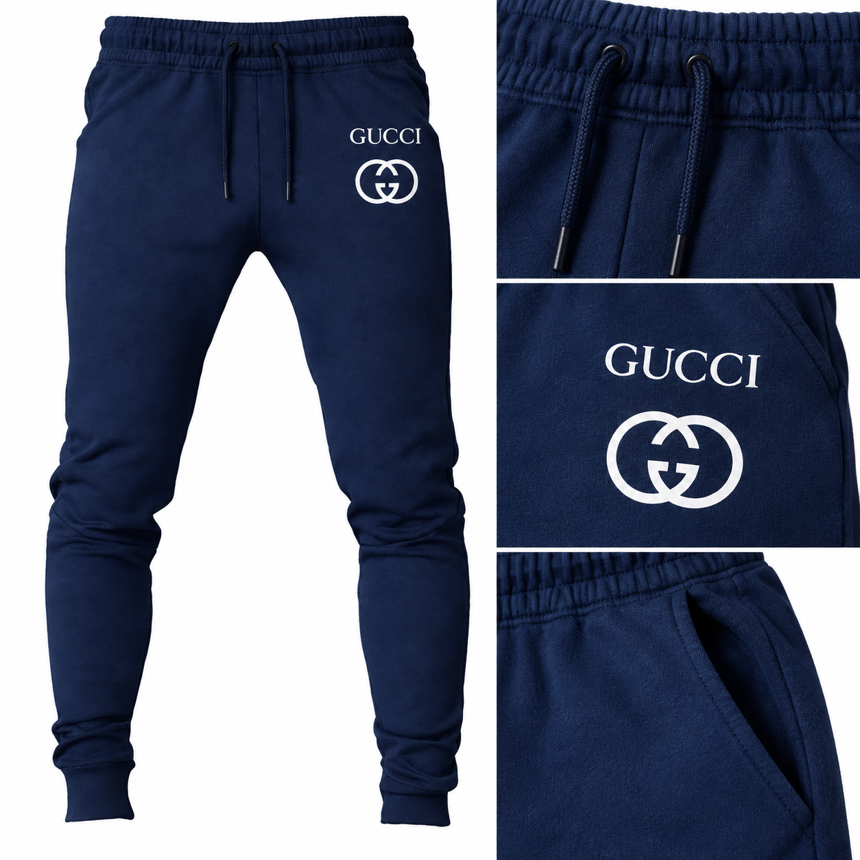 Men's Gucci Sweatpants - Navy - Image 3