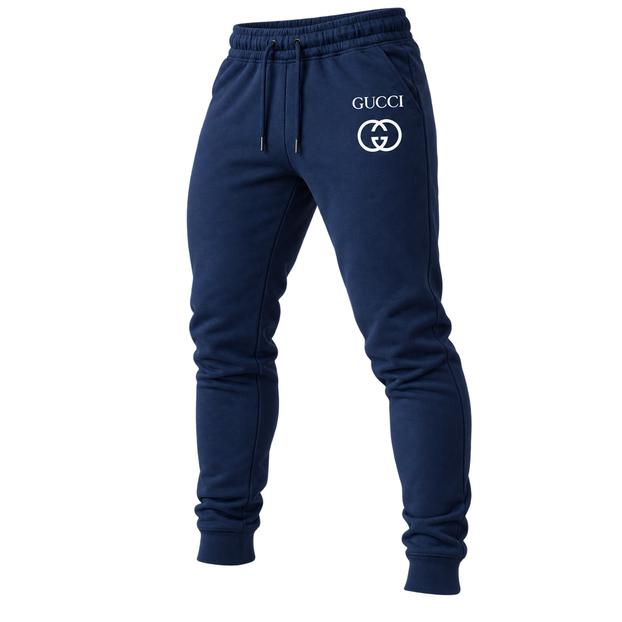 Men's Gucci Sweatpants - Navy - Image 4
