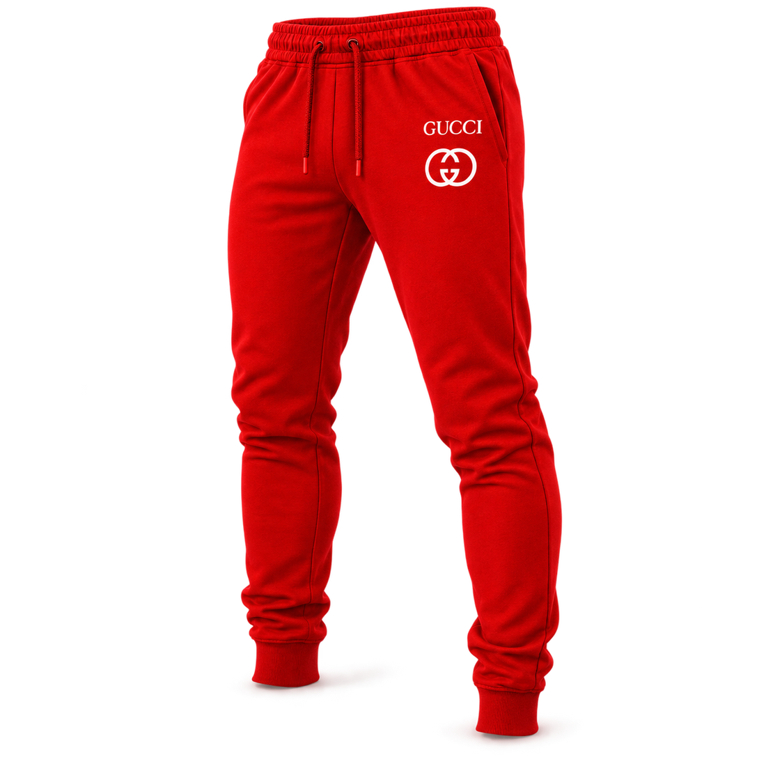 Men's Gucci Sweatpants - Red - Image 4