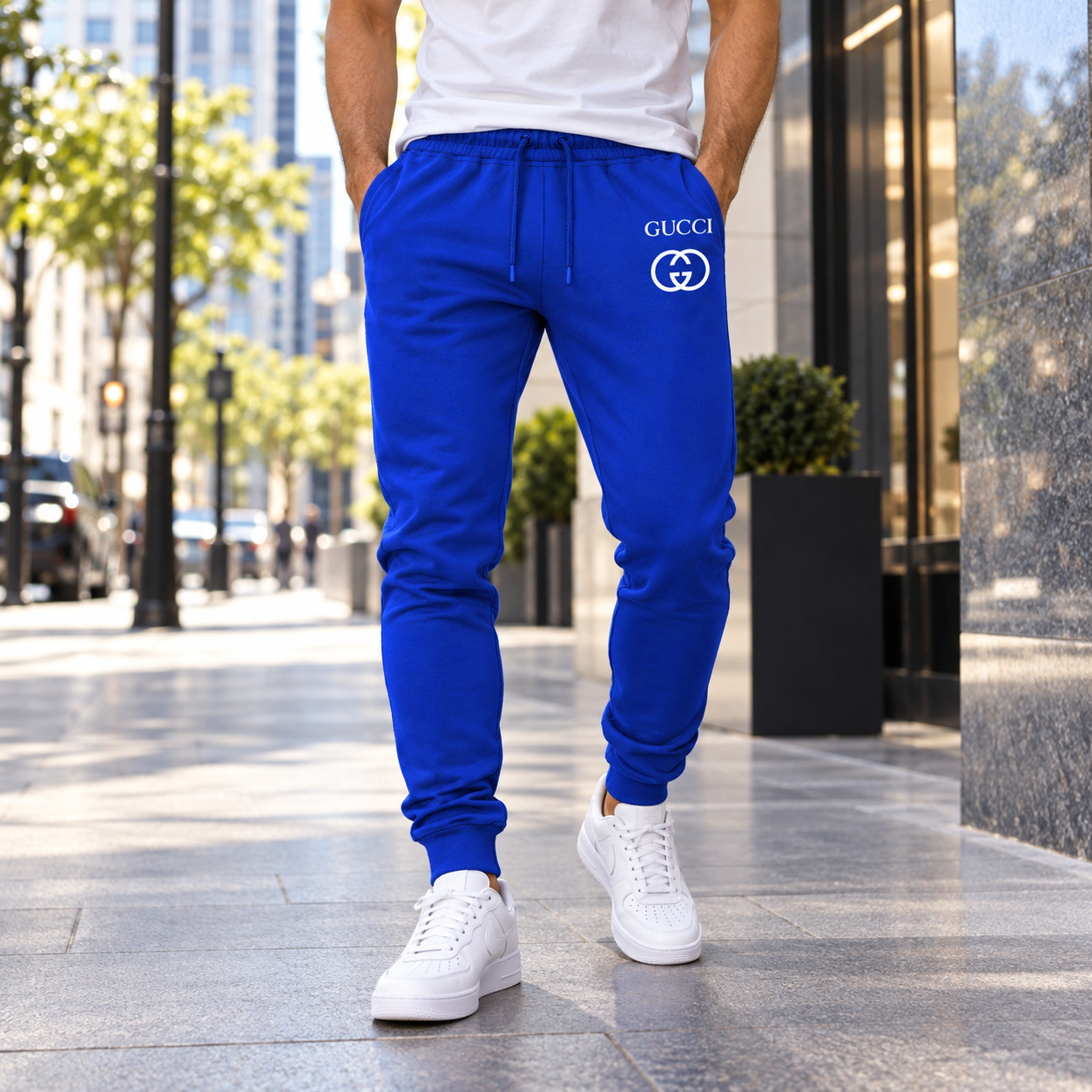Men's Gucci Sweatpants - Royal Blue - Image 2