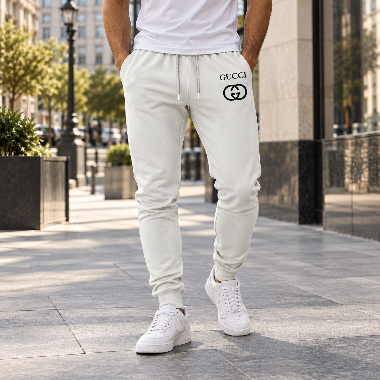 Men's Gucci Sweatpants - White - Image 2