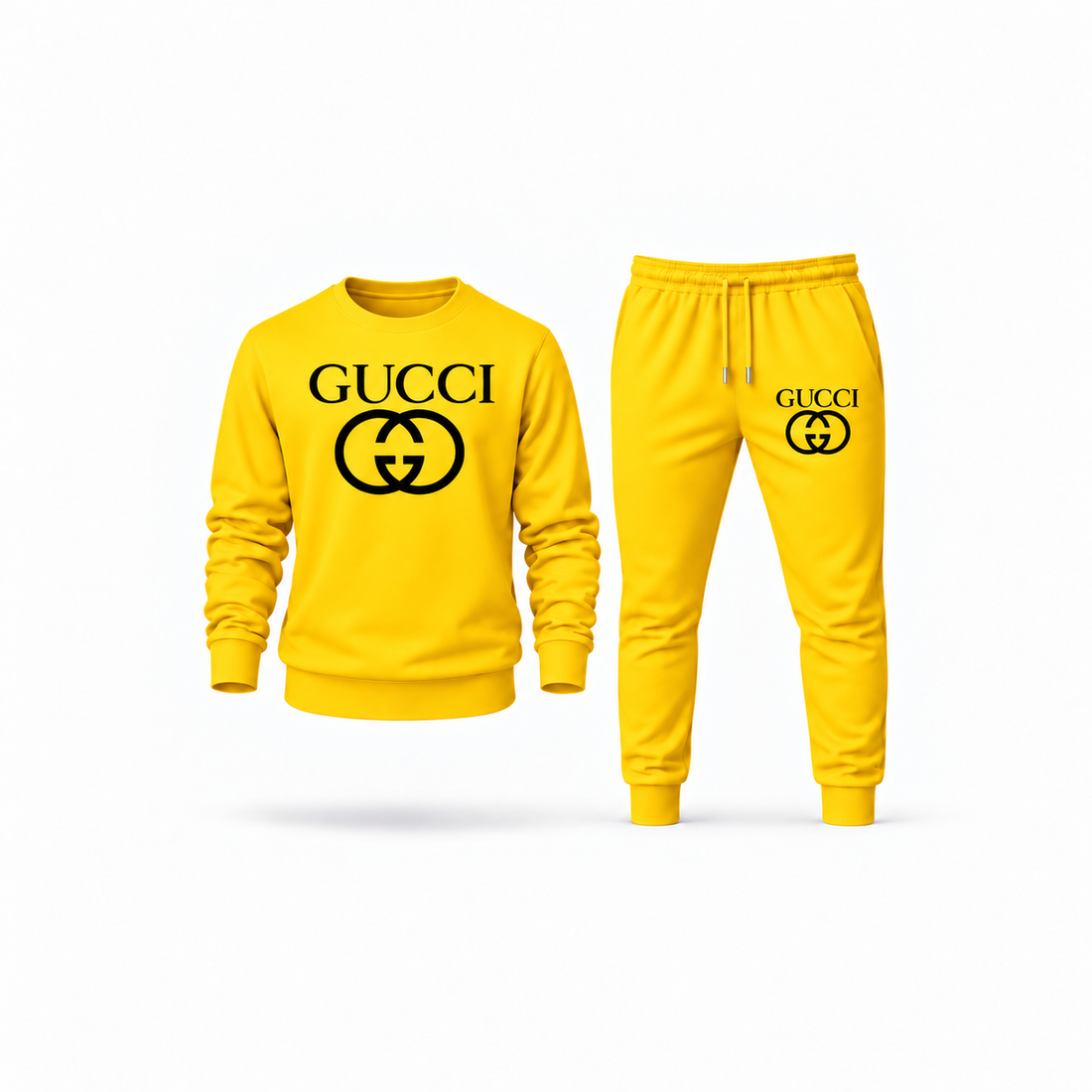 Men's Gucci Sweatshirt Joggers Set | Color: Yellow | Main