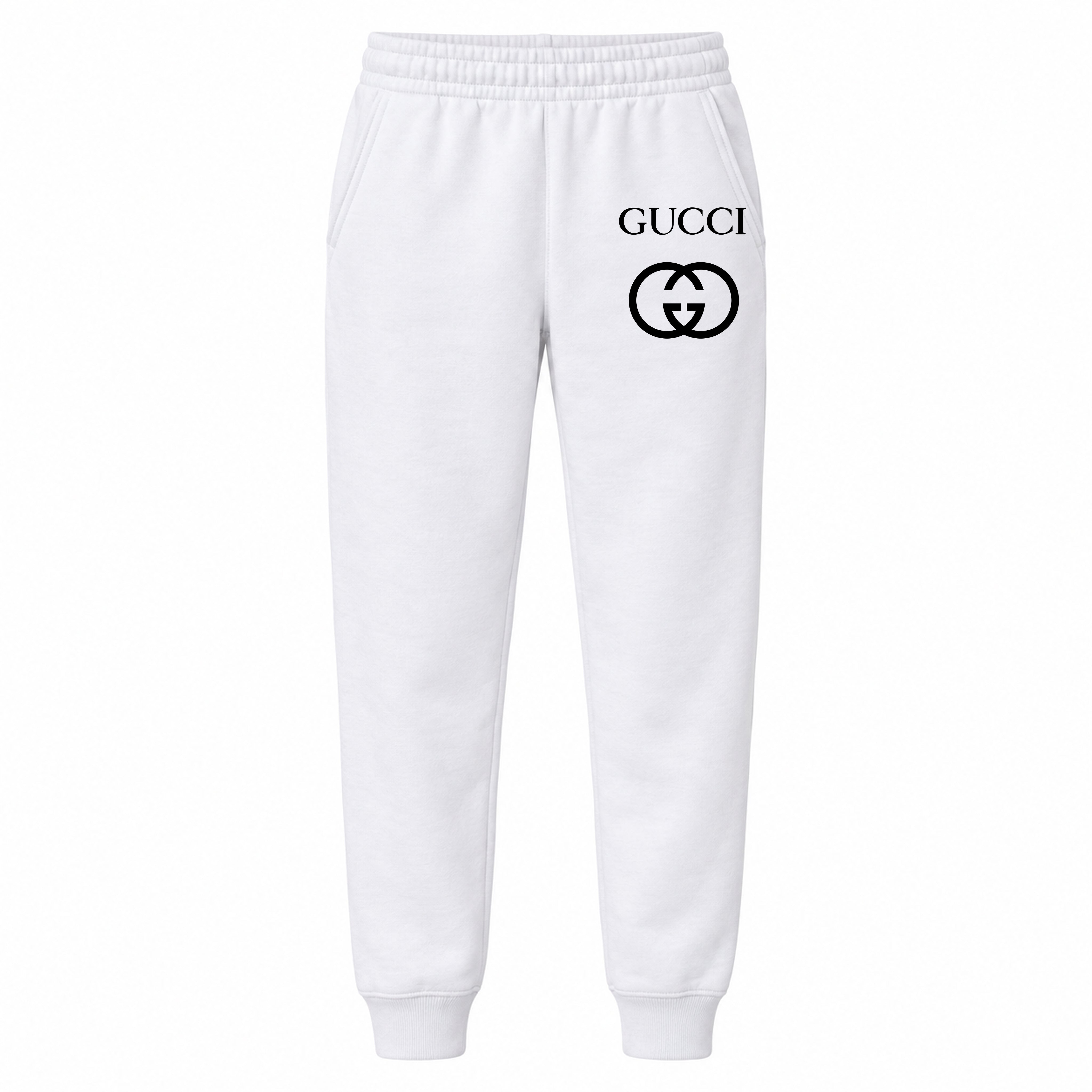 Gucci youth jogger sweatpants, White, Youth Large ages 10–12