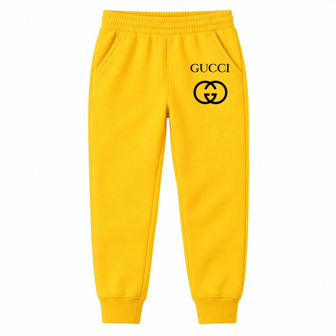 Gucci youth jogger sweatpants, Yellow, Youth Large ages 10–12