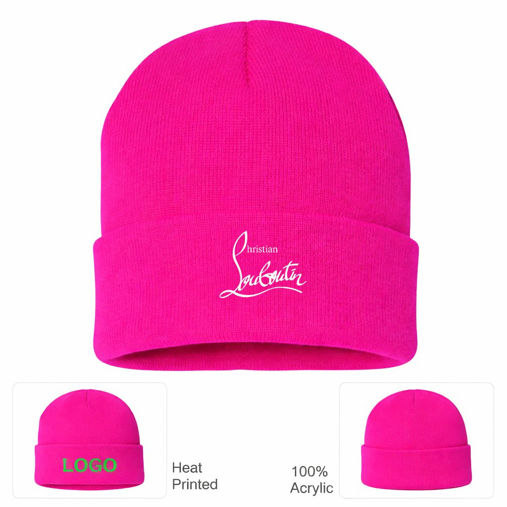 Christian Louboutin Cuffed Beanie Hat