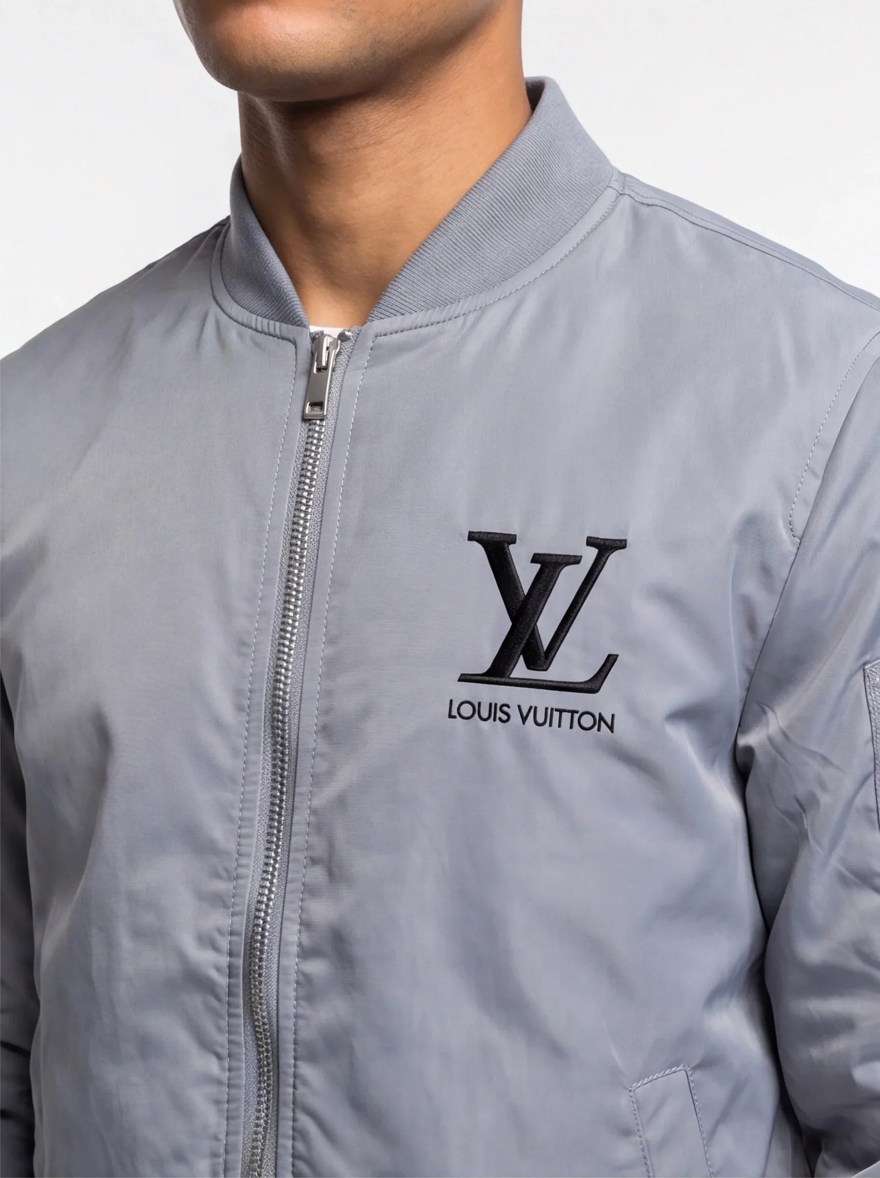 Men's Louis Vuitton Lightweight Bomber Jacket Windbreaker Softshell Varsity Jacket Coat