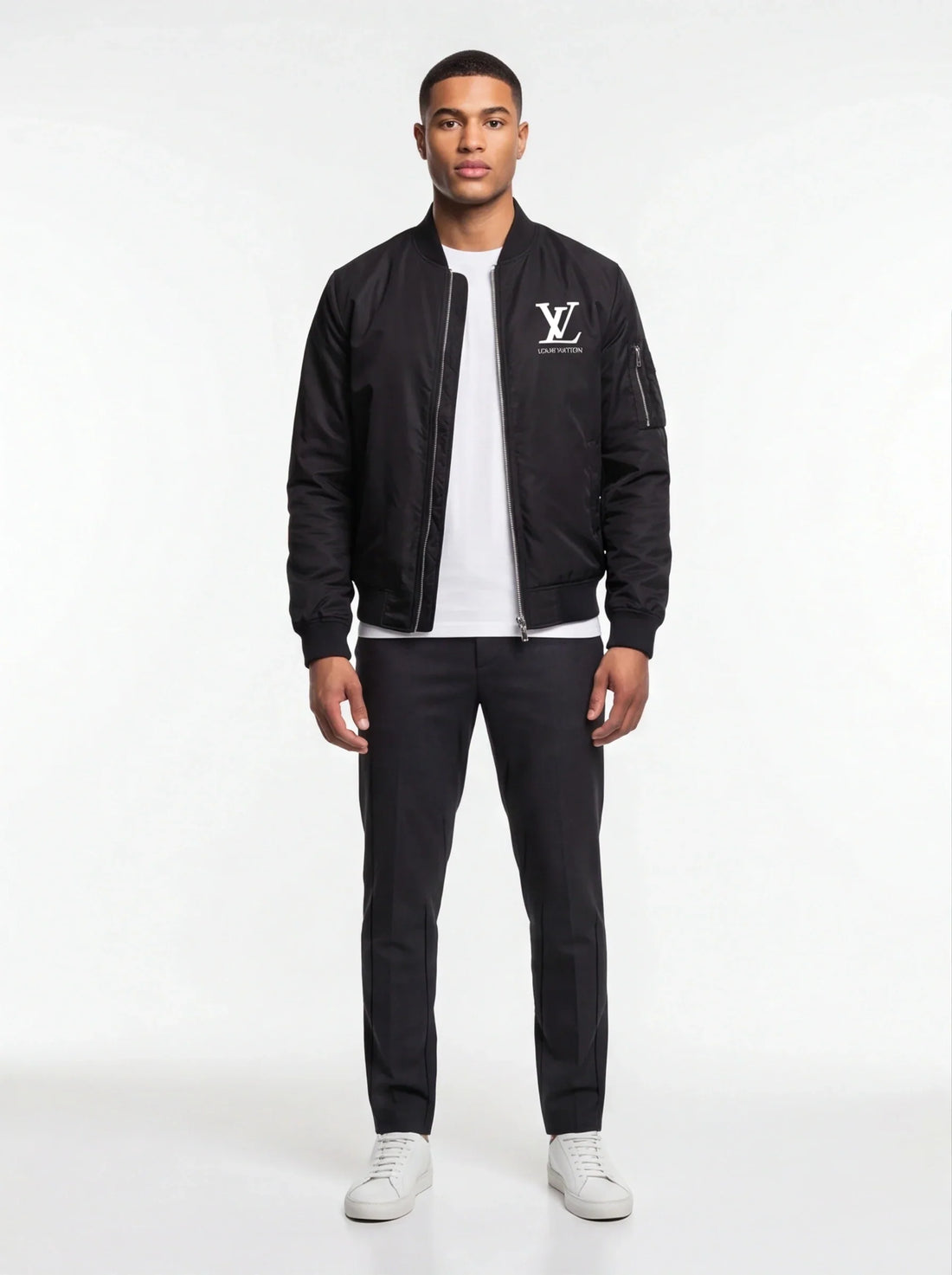 Men's Louis Vuitton Lightweight Bomber Jacket Windbreaker Softshell Varsity Jacket Coat