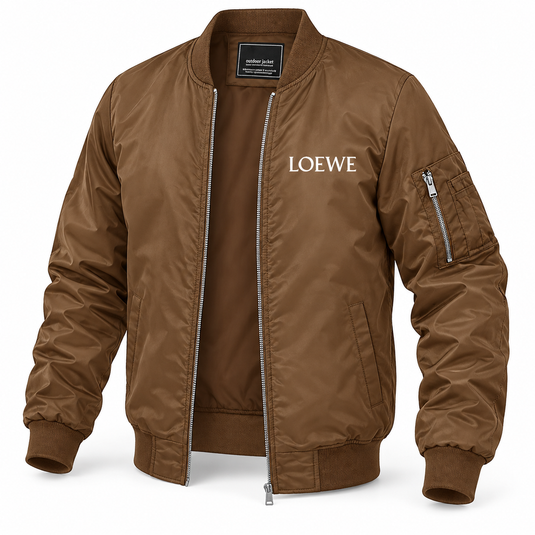 Men's Loewe Lightweight Bomber Jacket | Color: Brown | Image 4
