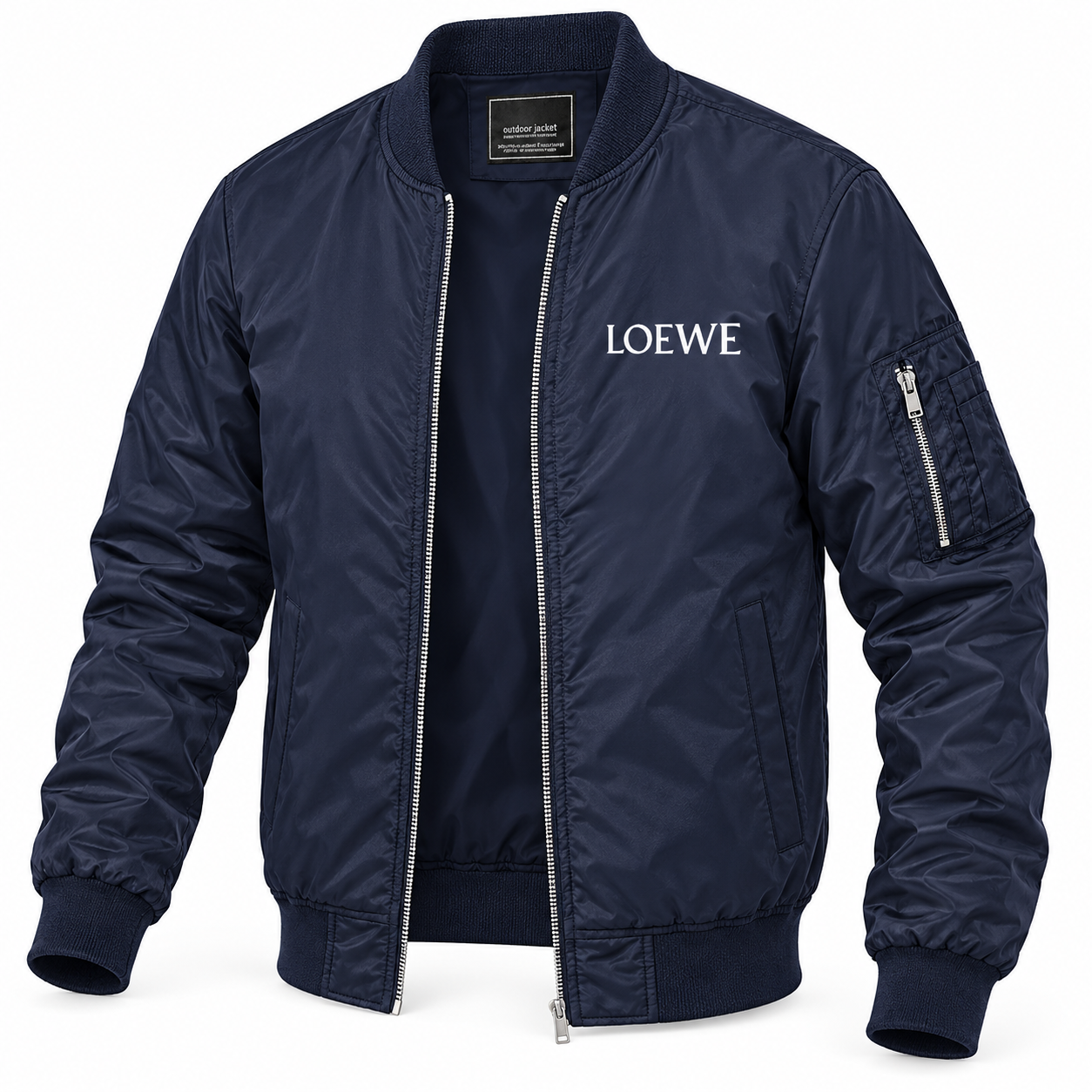 Men's Loewe Lightweight Bomber Jacket | Color: Navy | Image 4