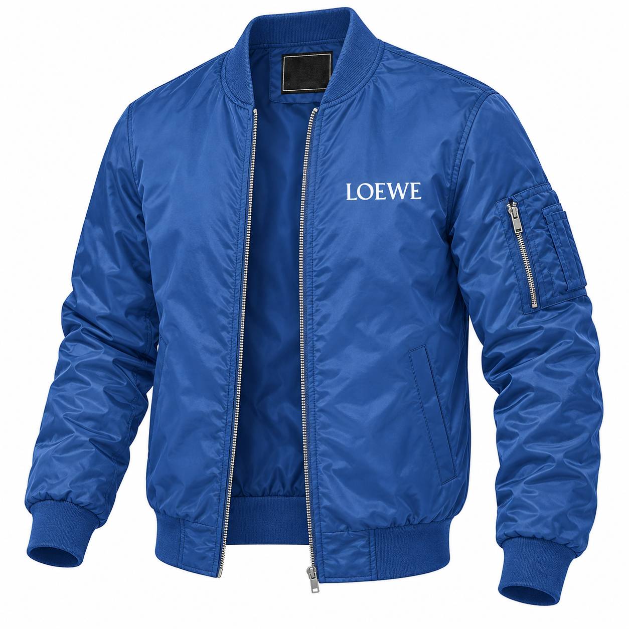 Men's Loewe Lightweight Bomber Jacket | Color: Royal Blue | Image 4
