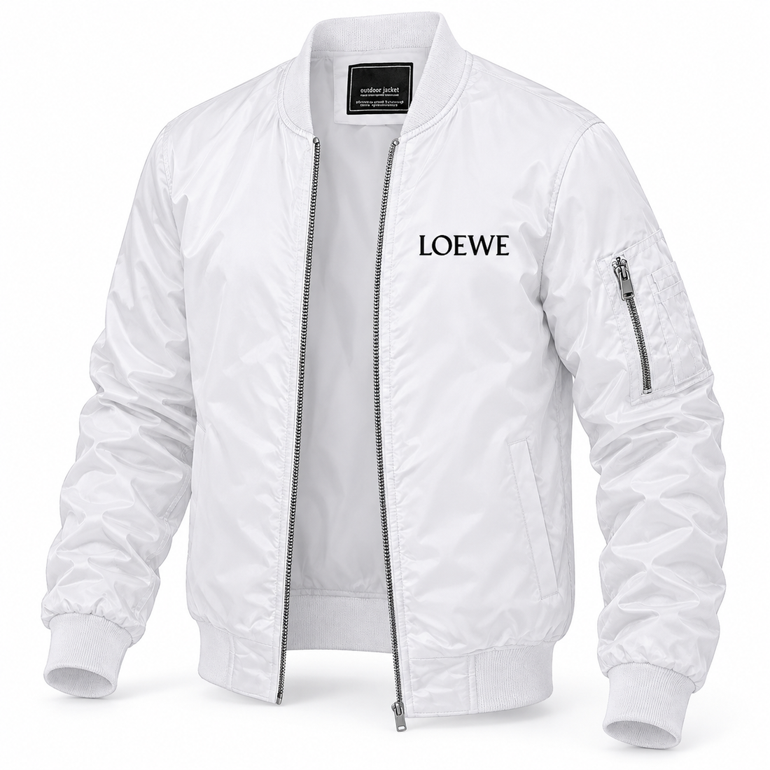 Men's Loewe Lightweight Bomber Jacket | Color: White | Image 4