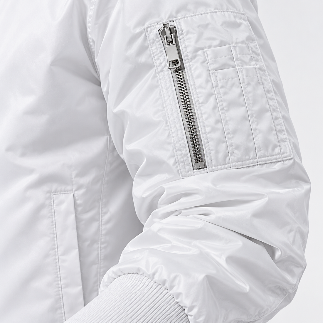 Men's Loewe Lightweight Bomber Jacket | Color: White | Image 5