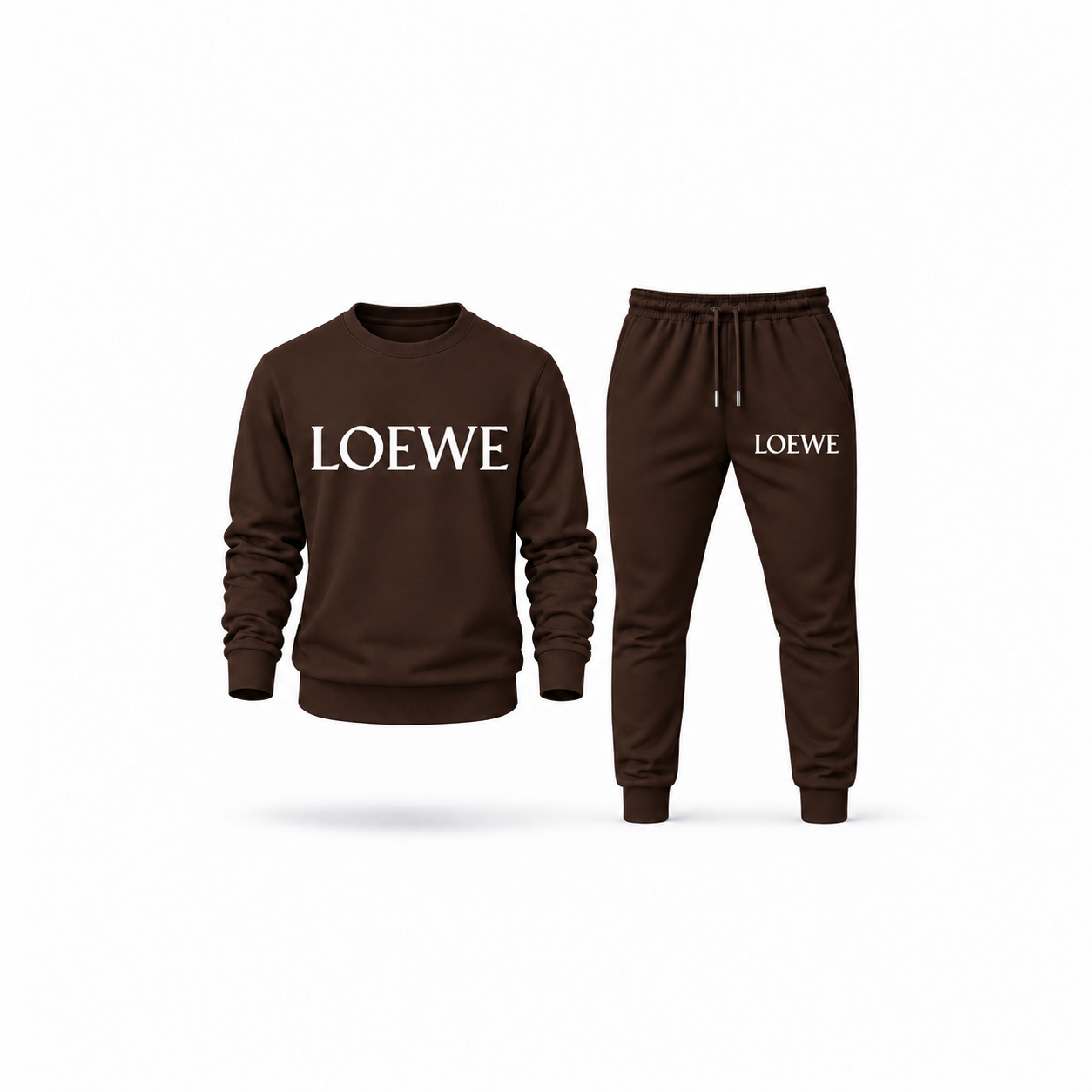 Men's Loewe Sweatshirt Joggers Set | Color: Brown | Main