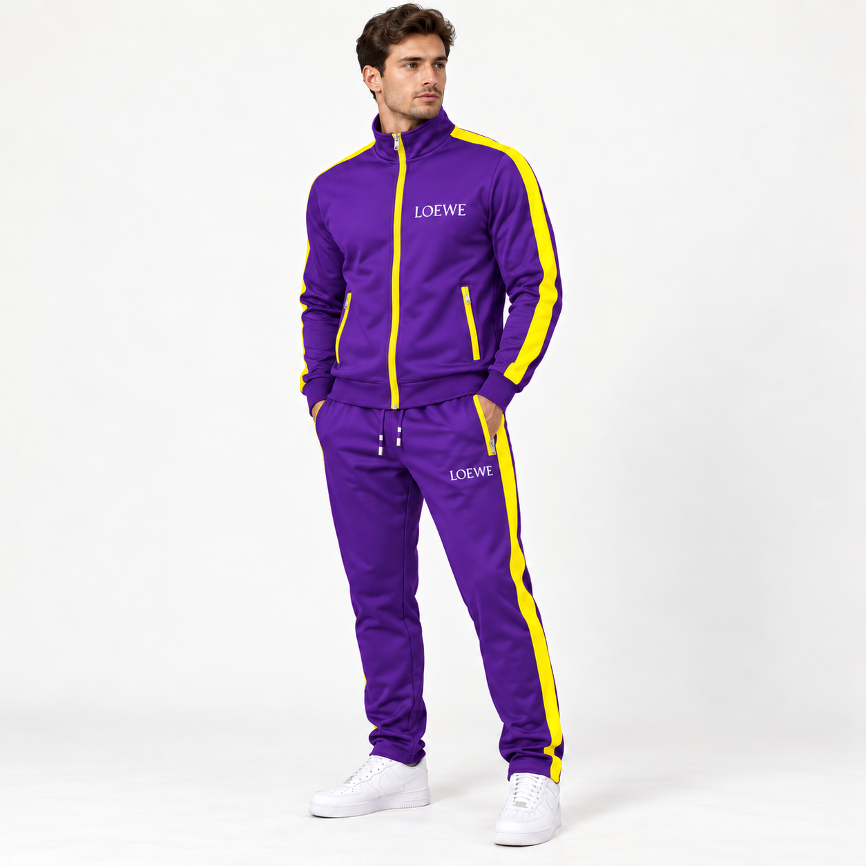 Men's Loewe Dri-Fit TrackSuit | Color: Purple | Image 2
