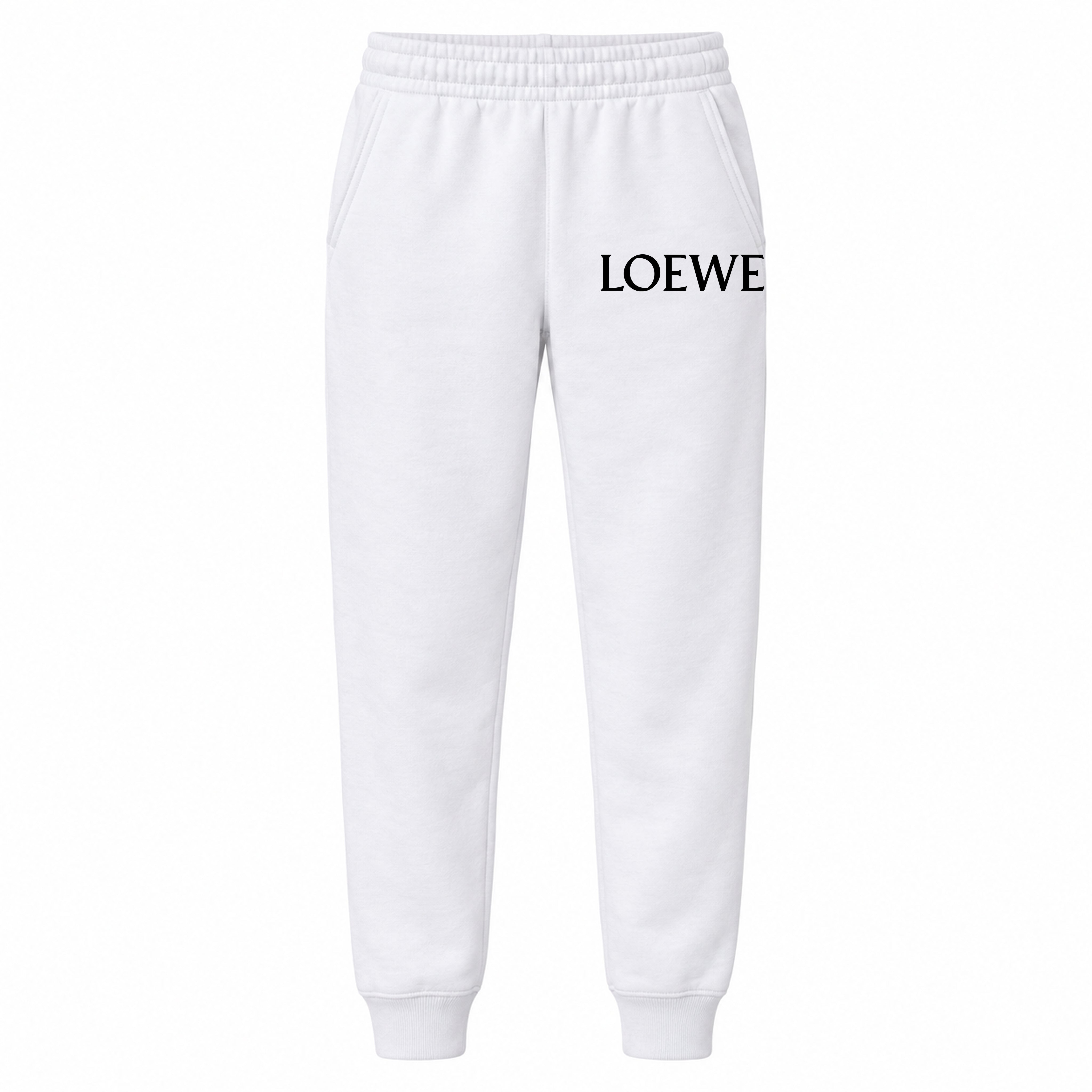 Loewe youth jogger sweatpants, White, Youth Large ages 10–12