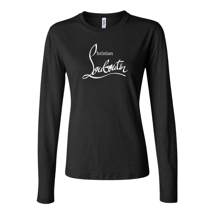 Women's Christian Louboutin Long Sleeve T-Shirt - Black - hero
