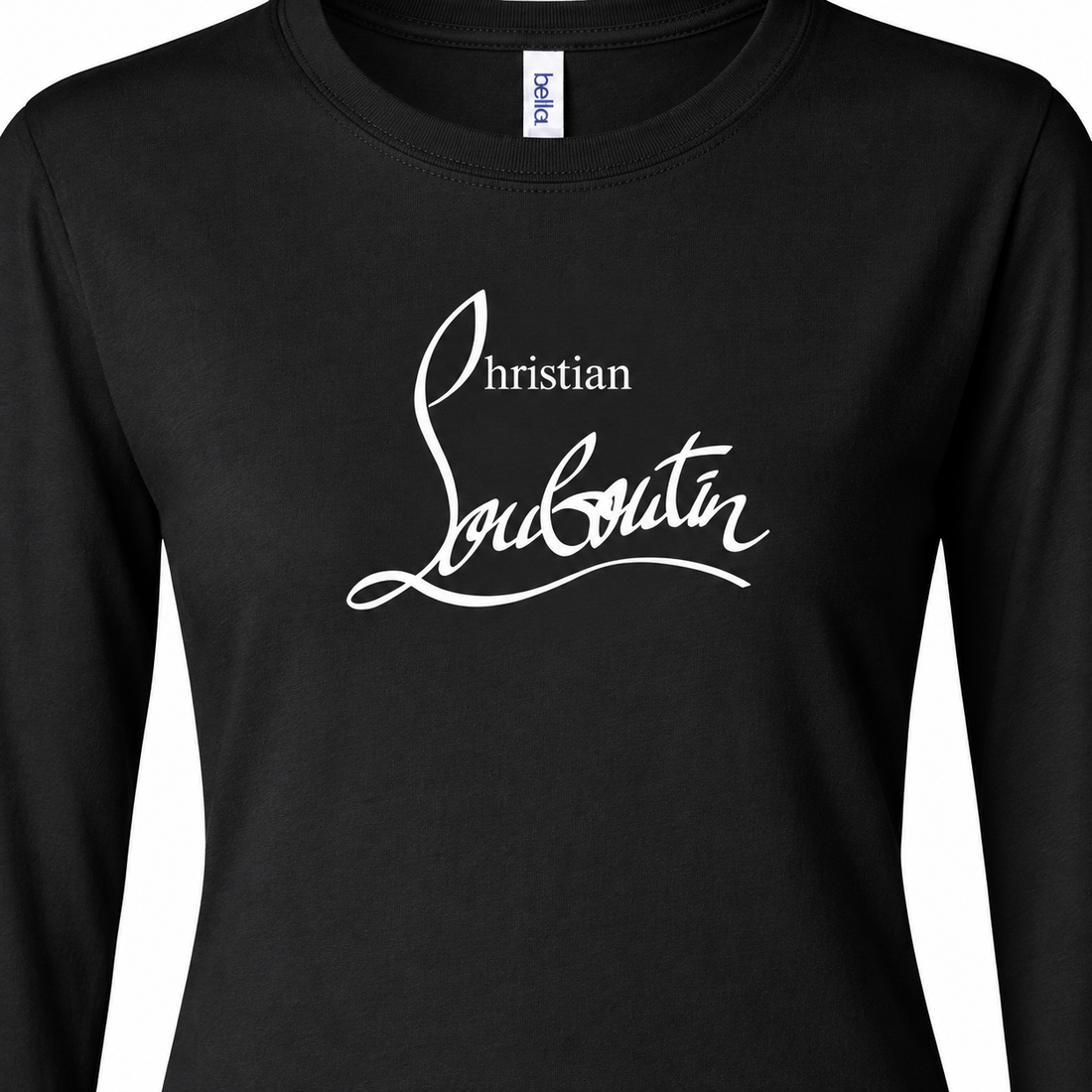 Women's Christian Louboutin Long Sleeve T-Shirt - Black - detail