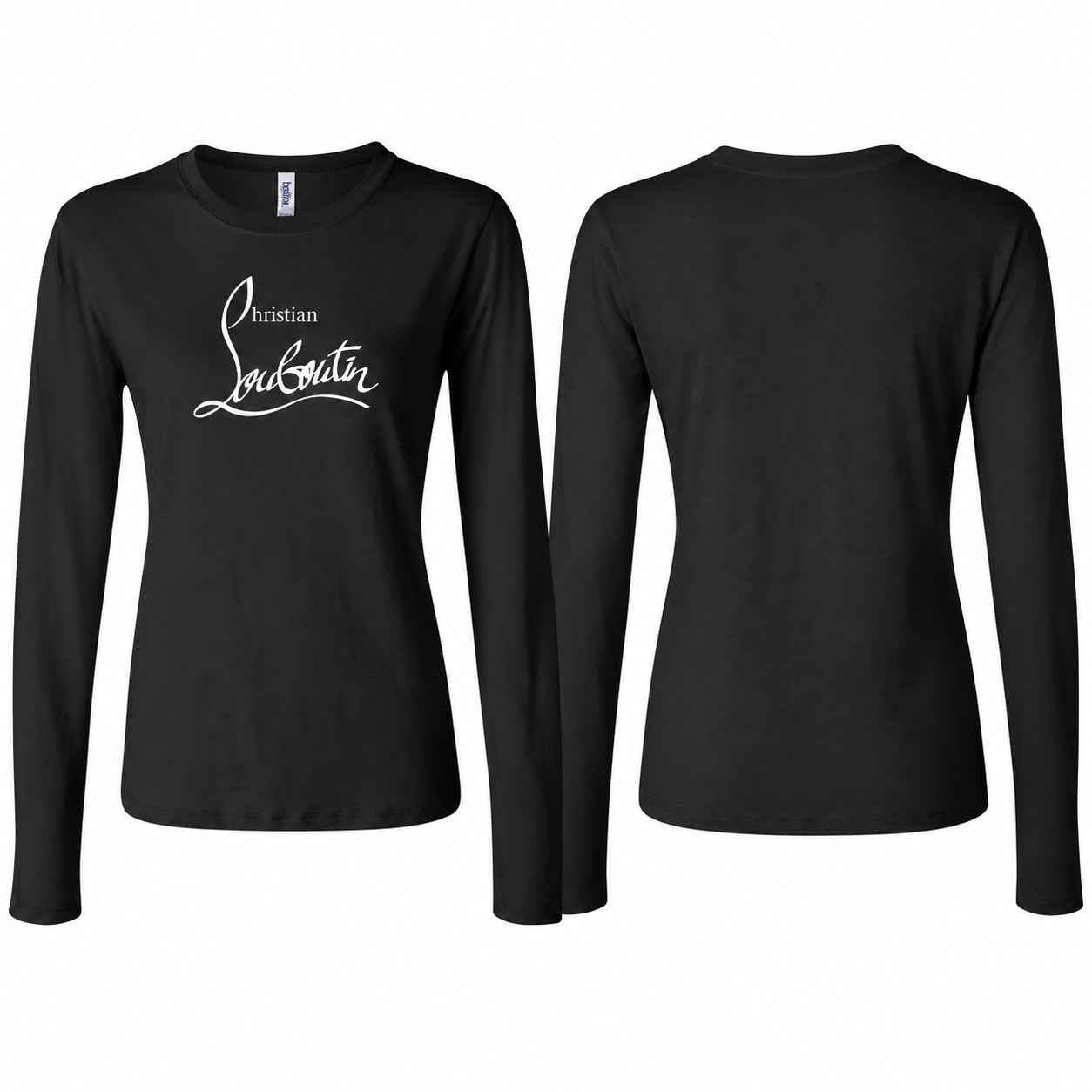 Women's Christian Louboutin Long Sleeve T-Shirt - Black - back