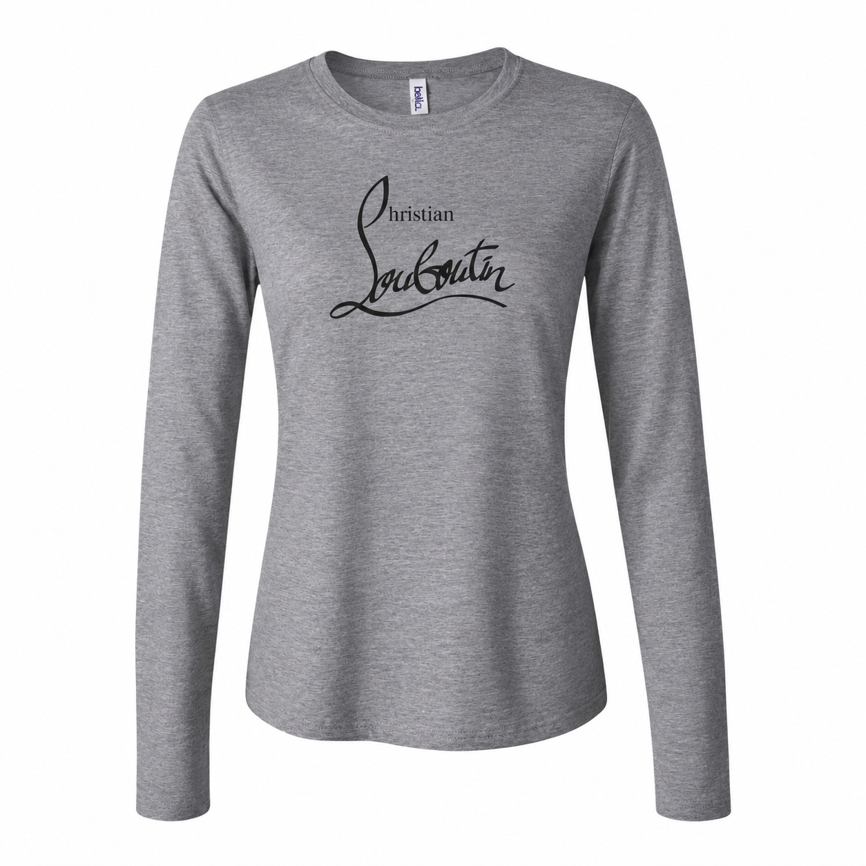 Women's Christian Louboutin Long Sleeve T-Shirt - Grey - hero
