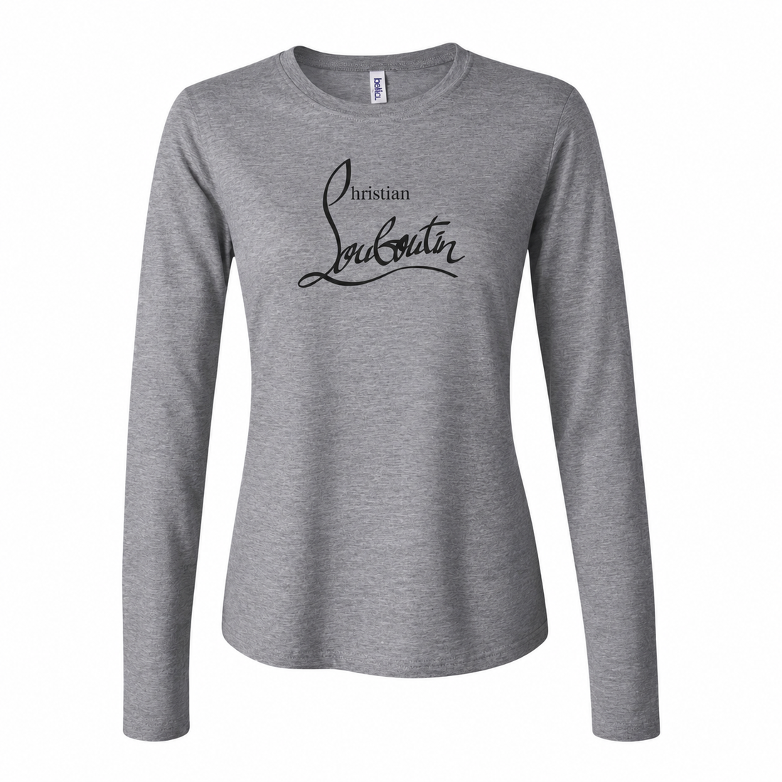 Women's Christian Louboutin Long Sleeve T-Shirt - Grey - hero